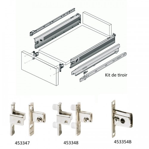 Kit pour Tiroir Simple Paroi Standard et Casserolier MultiTech