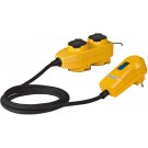 Rallonge Adaptateur Powerblock 4 Prises Clapet - Fiche Différentielle 30mA et 2m de câble H07RN-F 3G,5 IP44